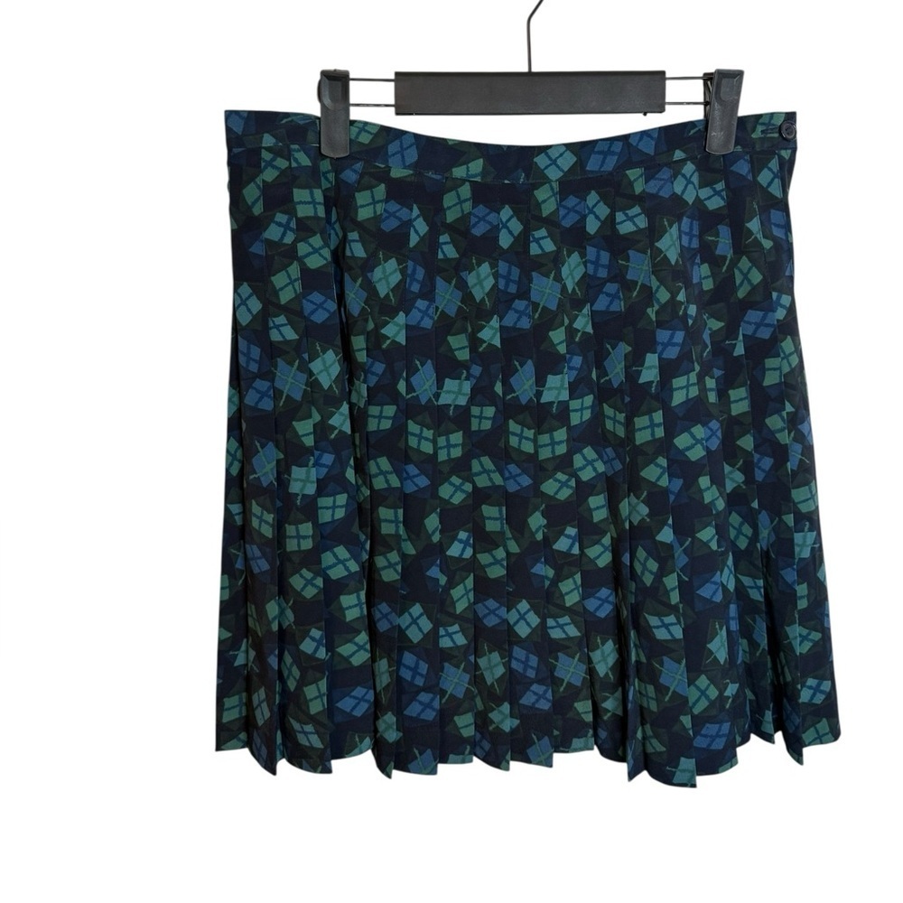 Express Vintage Y2K Pleated Geometric Mini Skirt